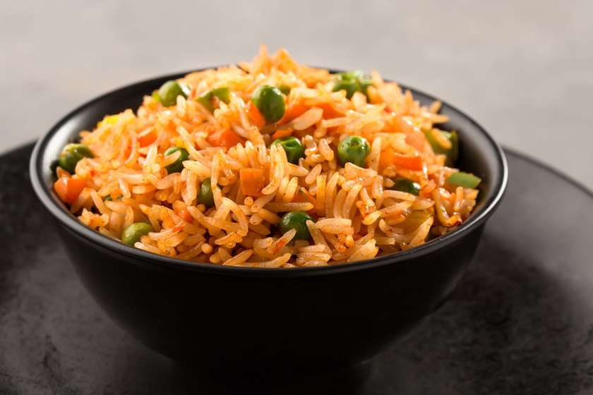 Peppered Goat with Fried rice