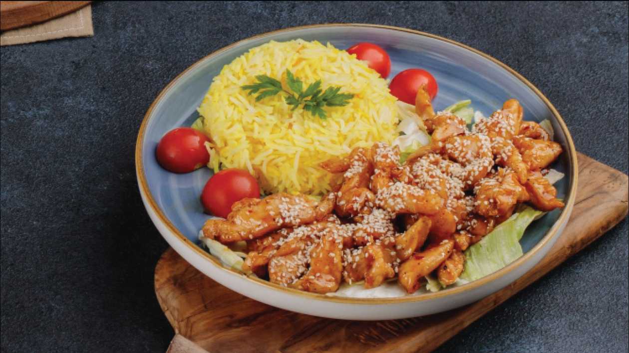 Chicken with teriyaki sauce