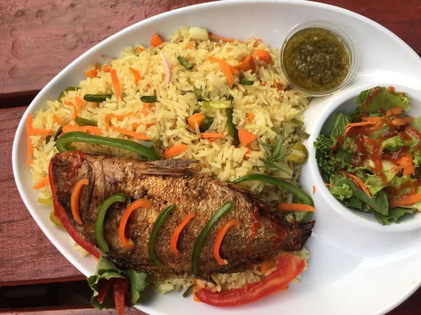 Fried Rice with Red Fish