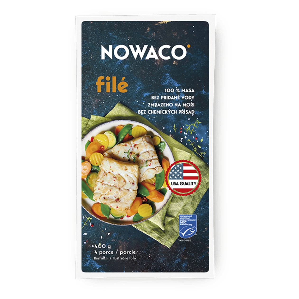 Nowaco Rybie File Porcie 400G