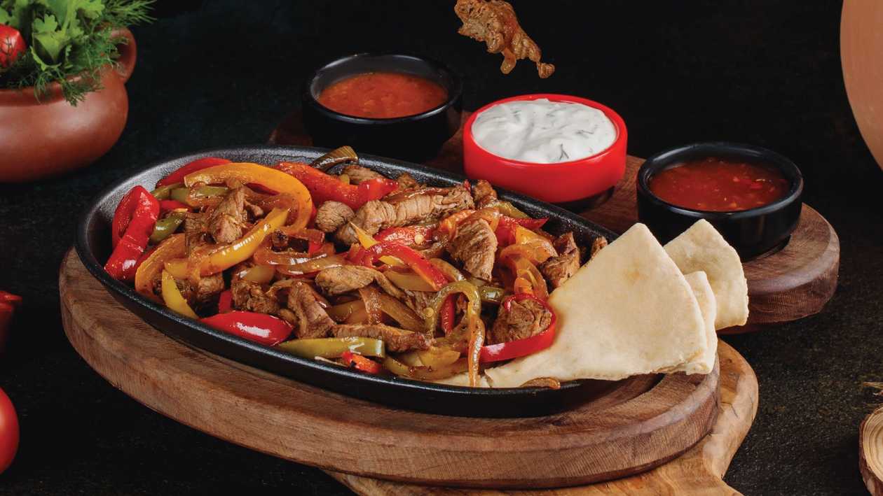 Meat fajitos