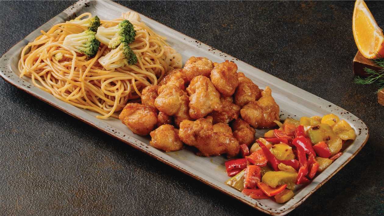 Chicken with orange sauce