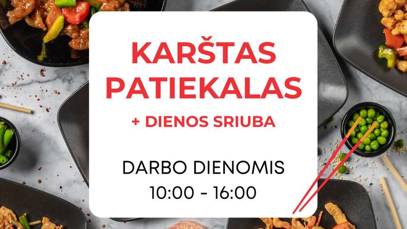 Traški jautiena su “Terijakio” padažu + dienos sriuba