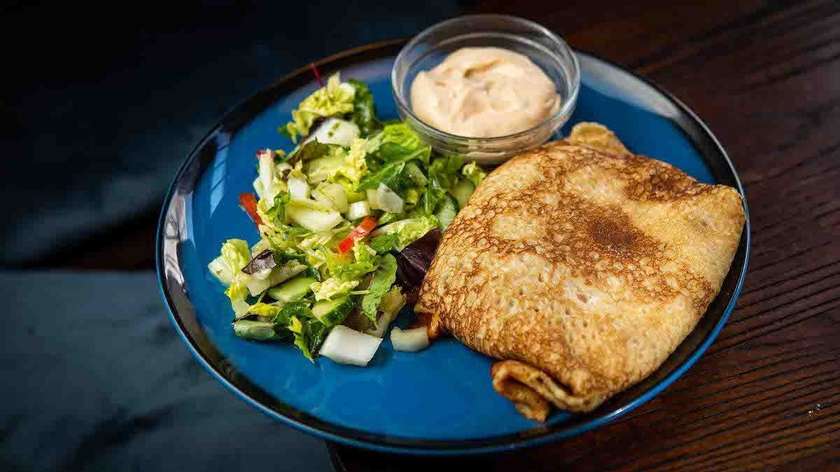 Spicy Chicken Stuffed Pancake