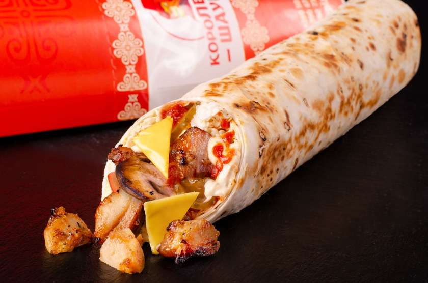 Шаурма з куркою, сиром та грибами XL