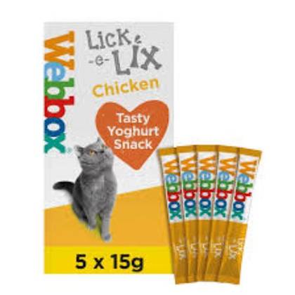 Webbox Brand Webbox Lick - E - Lix Chicken Cat Treats - 10 Units (5 X 15g)