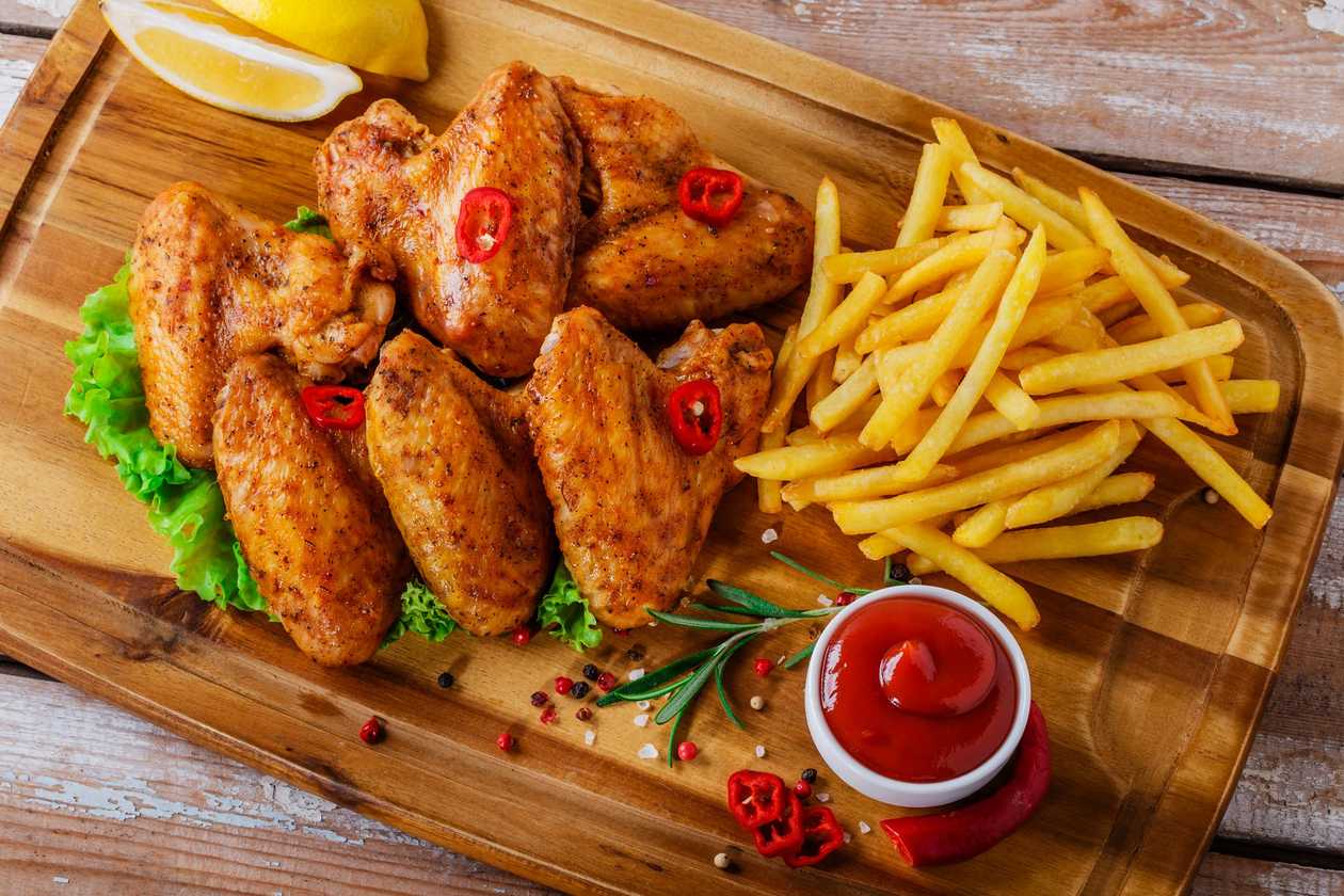 Chips With Chicken Wings