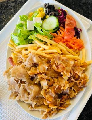 Kebab de Frango no Prato