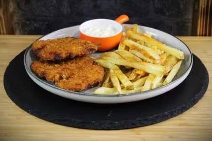 Chicken schnitzel meal
