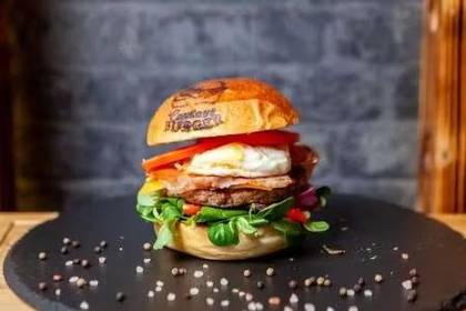 Bacon egg burger