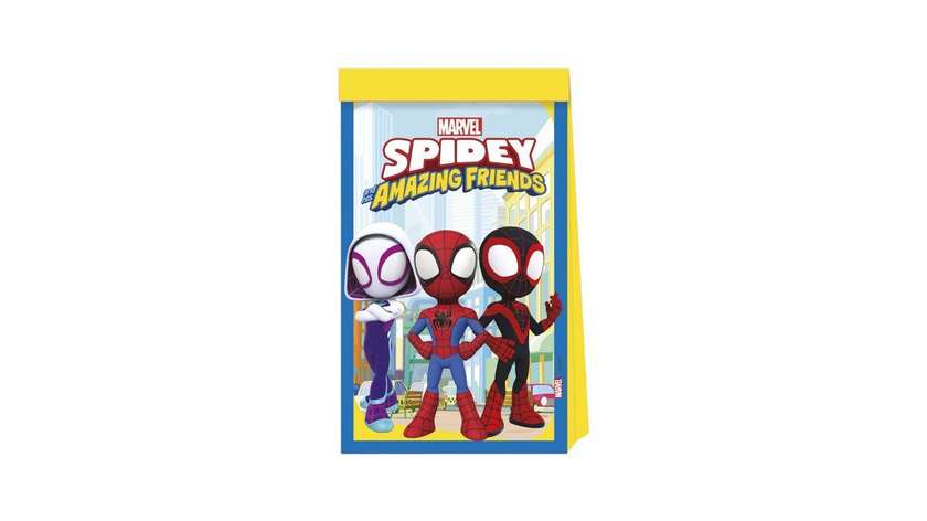 4 бумажных пакета для вечеринок «Spidey и его удивительные друзья»