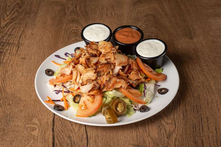 Salad with kebab meat