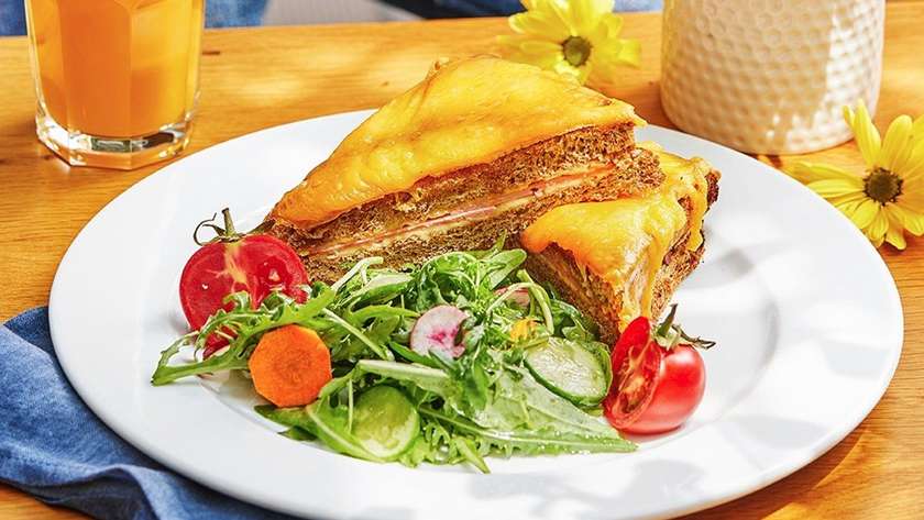 Black toasted sandwich