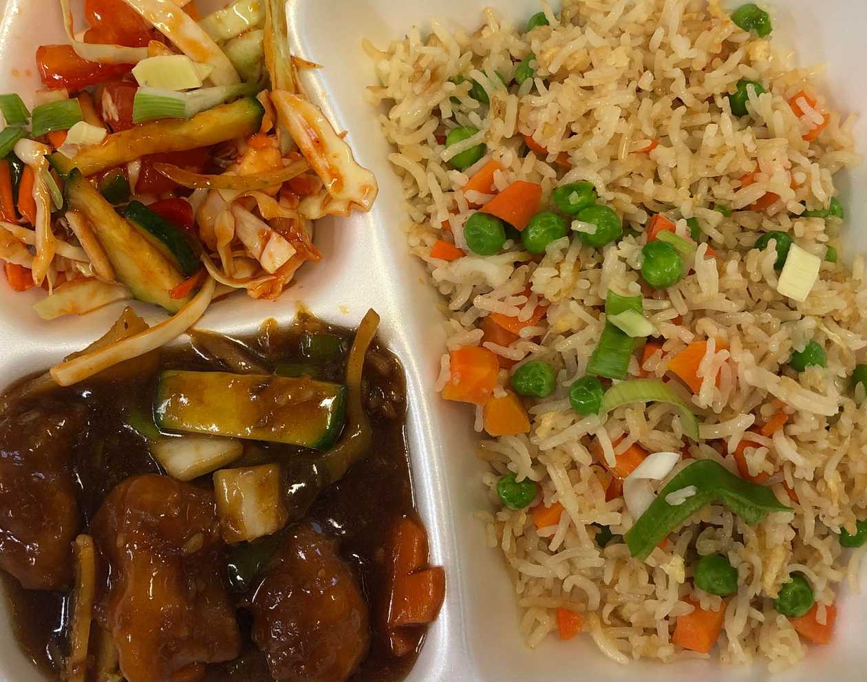 Lunch 2. Cha-choy fish with vegetable rice