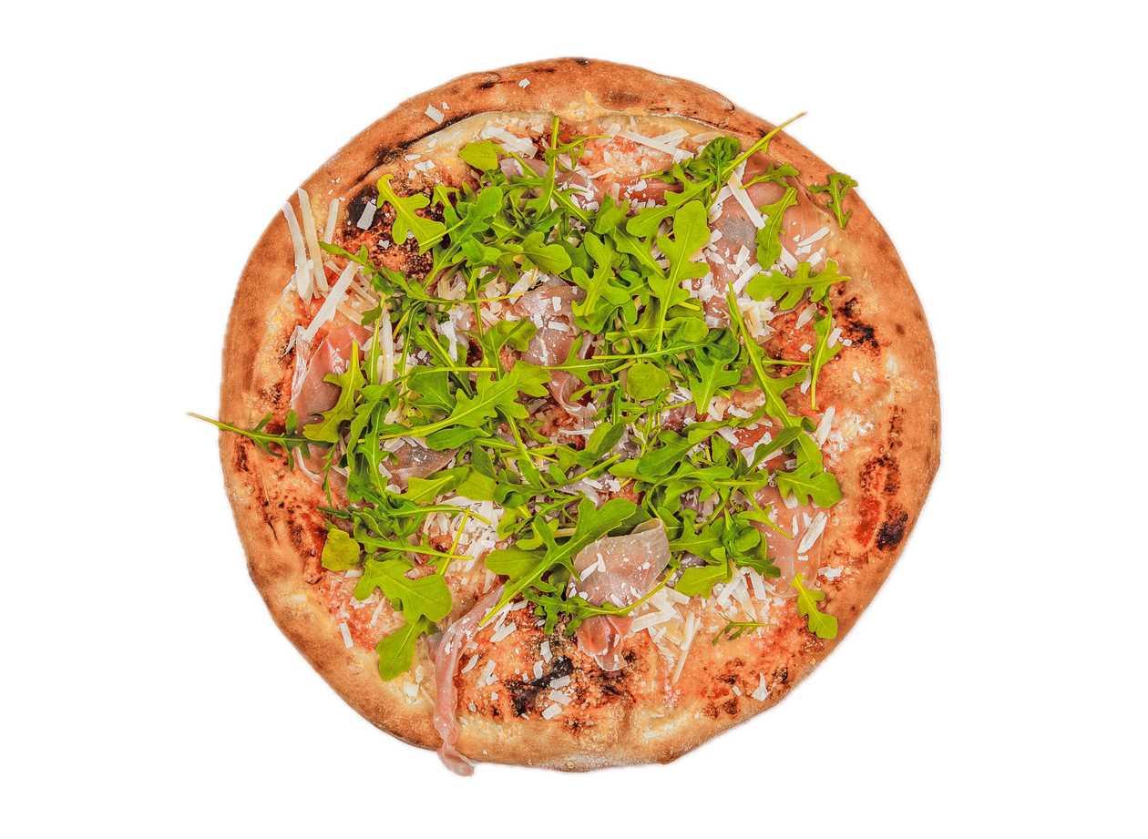 2. Pizza Syr Mozzarela, Rukola, Paradajky