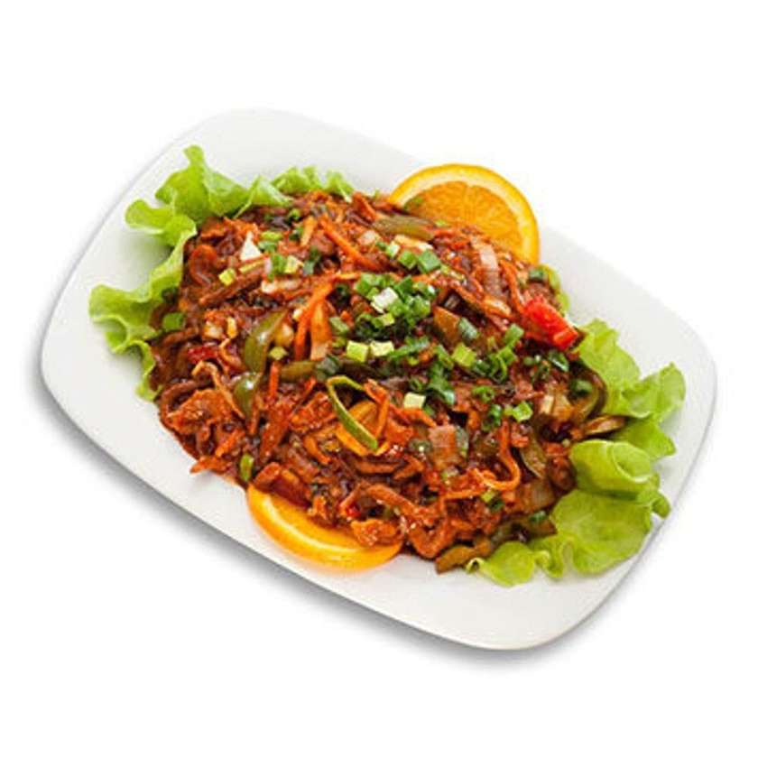 80. Lamb in spicy garlic sauce