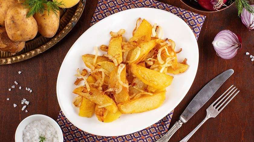 Homemade Fried Potato with Onion