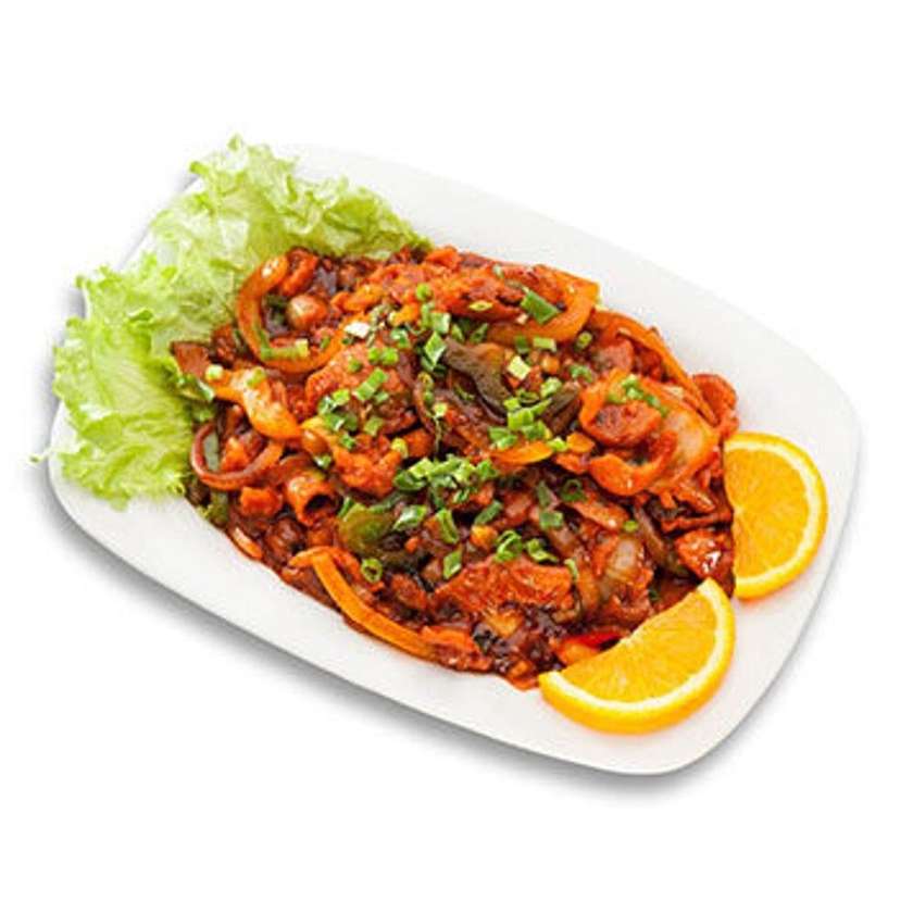 62. Pork in spicy garlic sauce