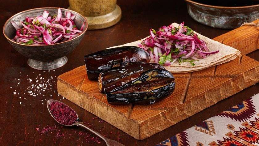 Eggplant and Fat Tail Kebab