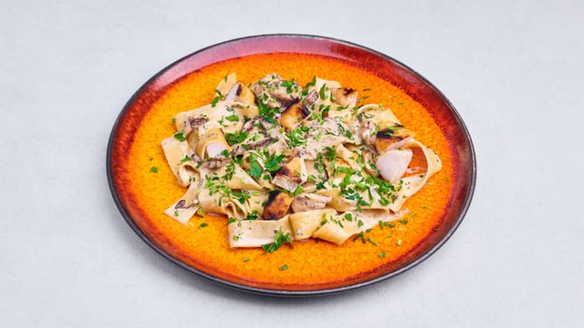 Grilled chicken & papardelle