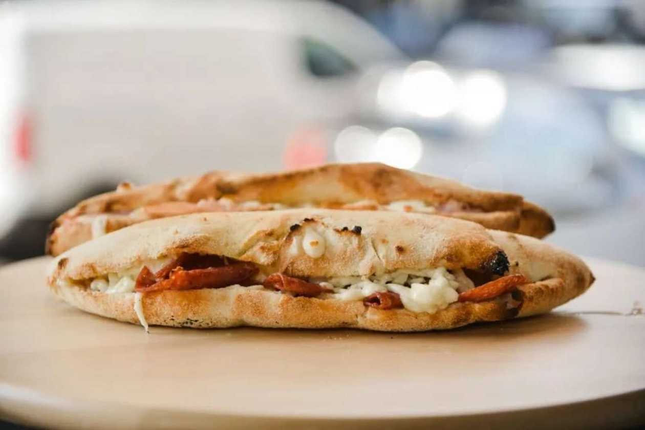 Salame panini sandwich
