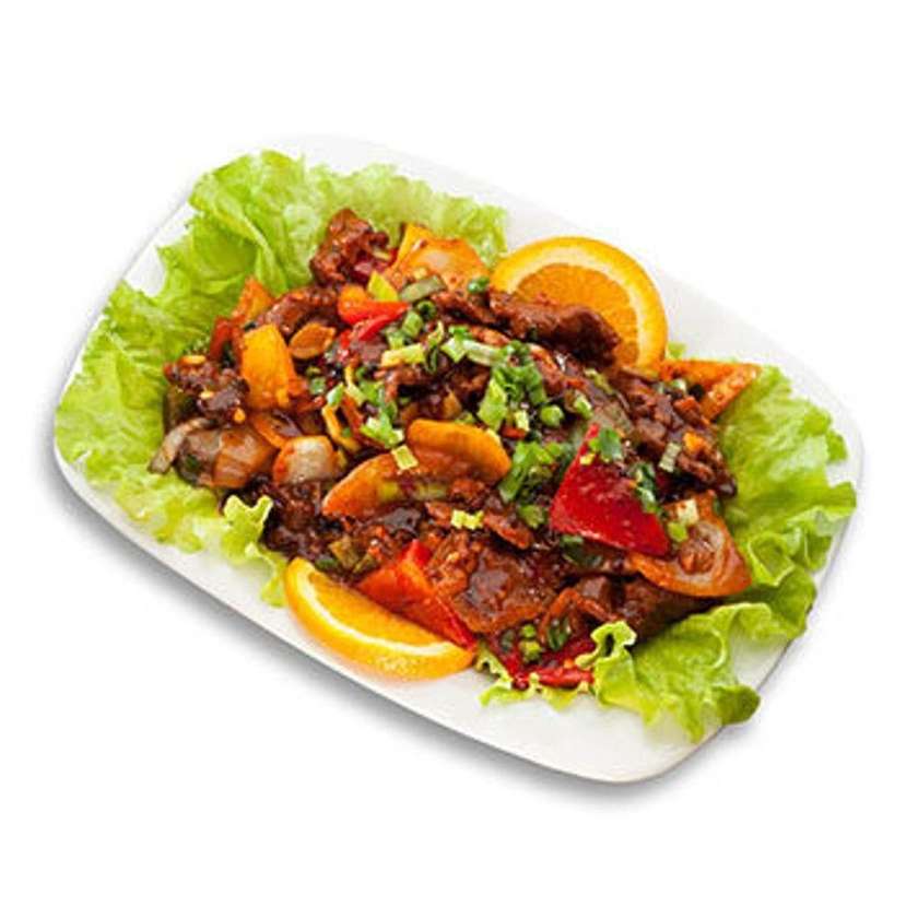 81. Lamb with chilli and beans