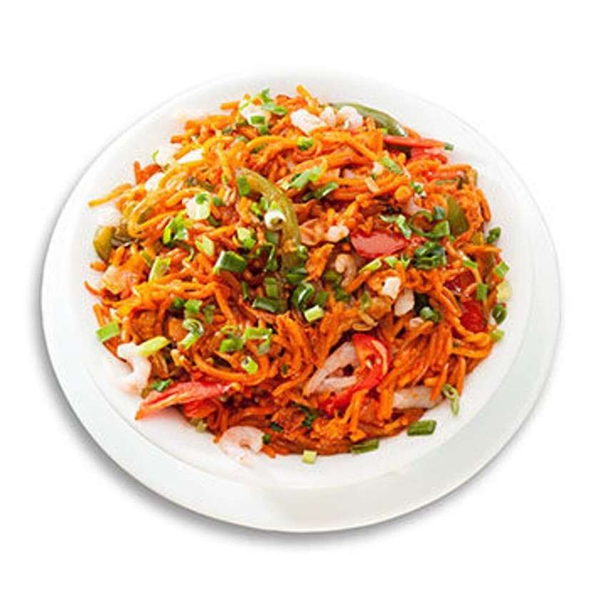 136. Noodles with chili, garlic and different meats