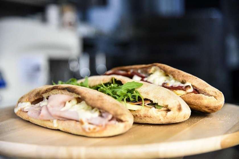 Ham panini sandwich