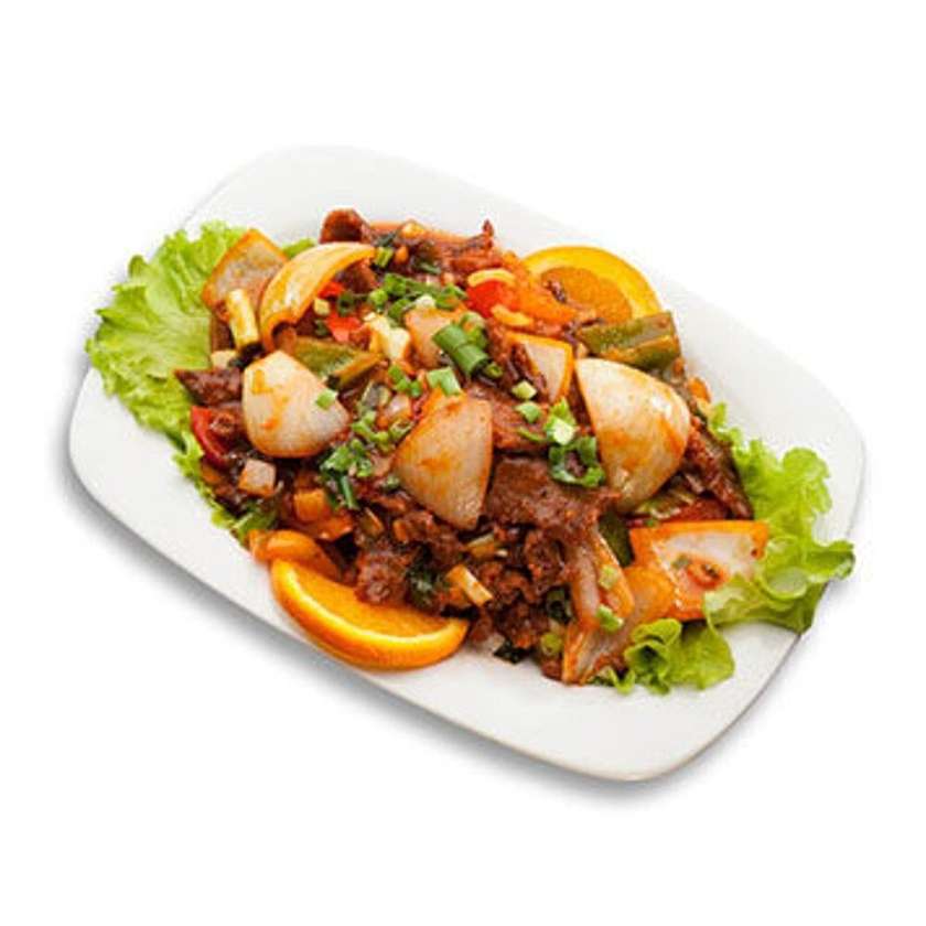 70. Beef in spicy garlic sauce