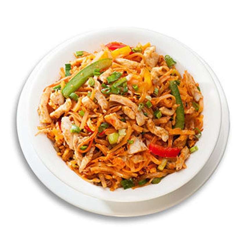 123. Rice noodles with chicken, chili and garlic