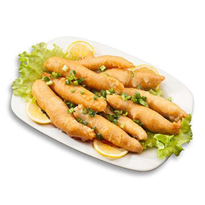 4. Fish fried until golden