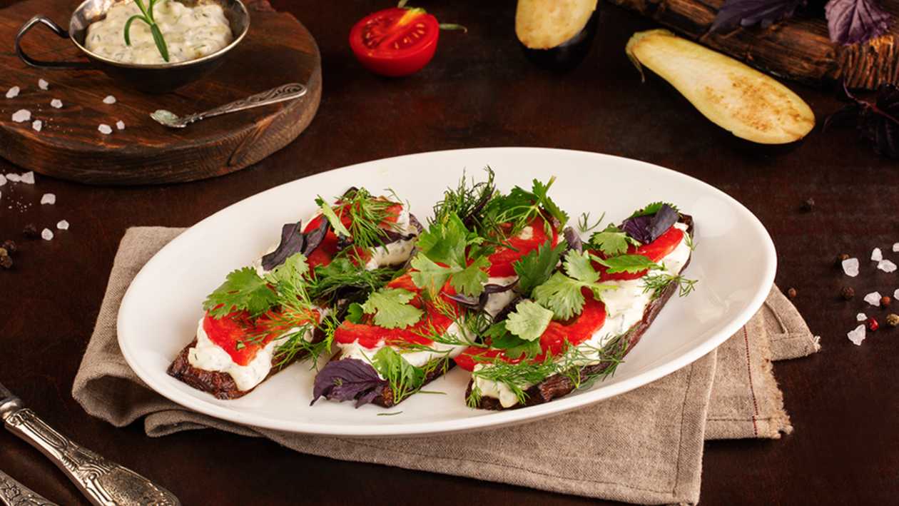 Chef's special eggplant snack