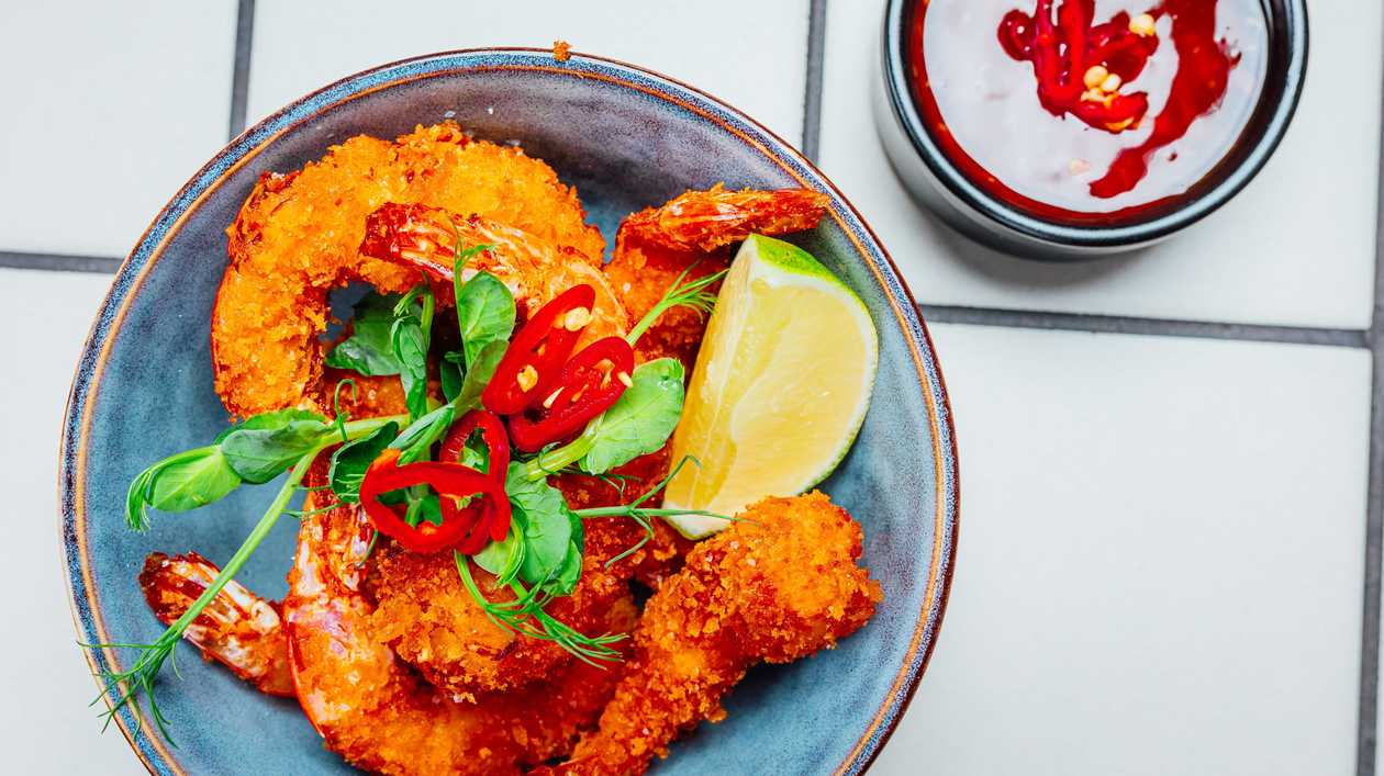 Tempura prawns