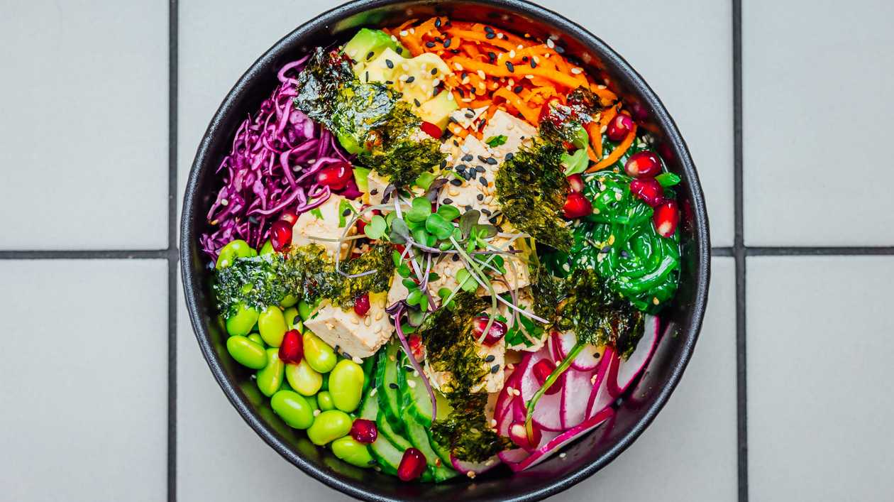 Marinated tofu Poke bowl