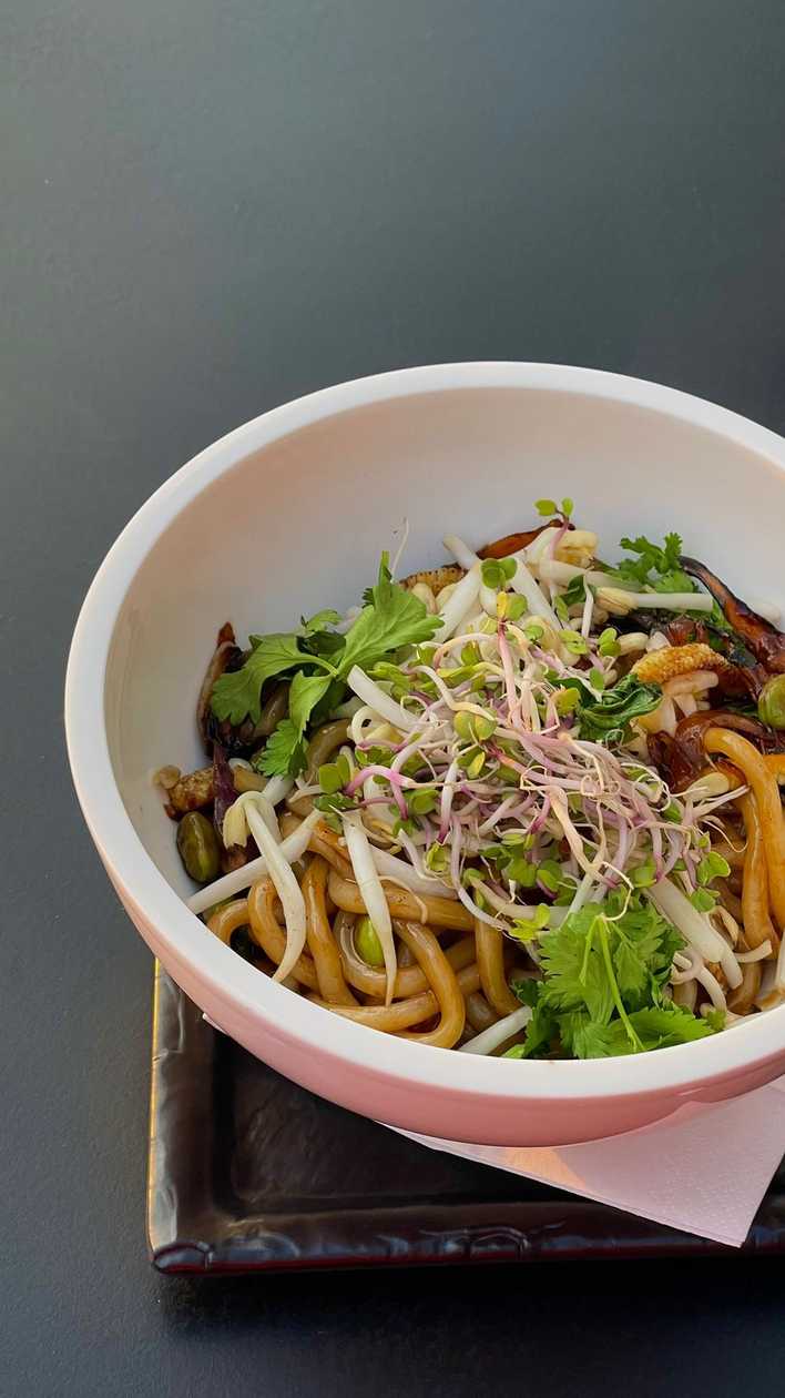 Udon rezance so zeleninou