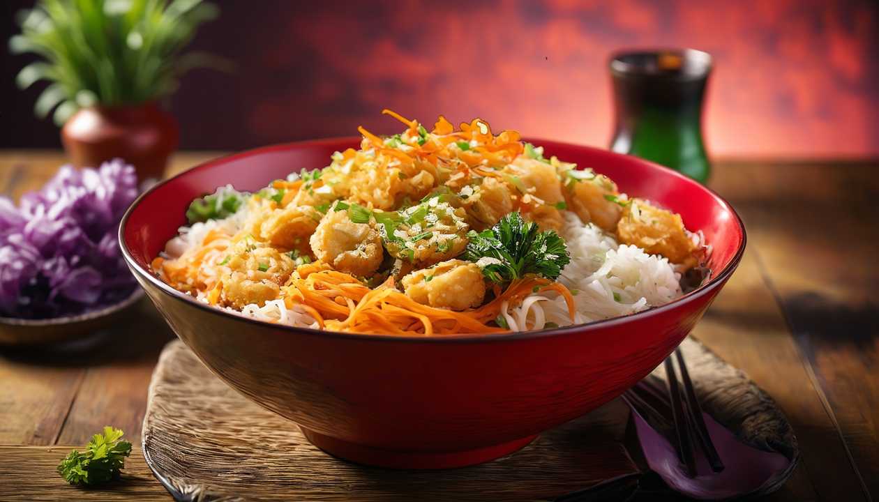 Noodles With Crispy Chicken