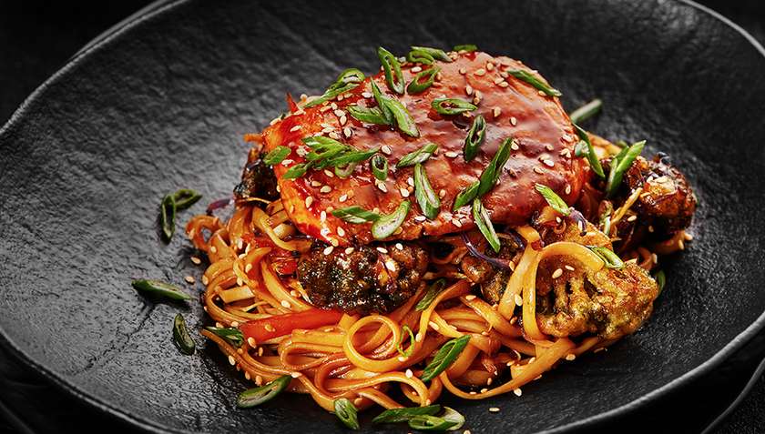 Salmon with Teriyaki sauce