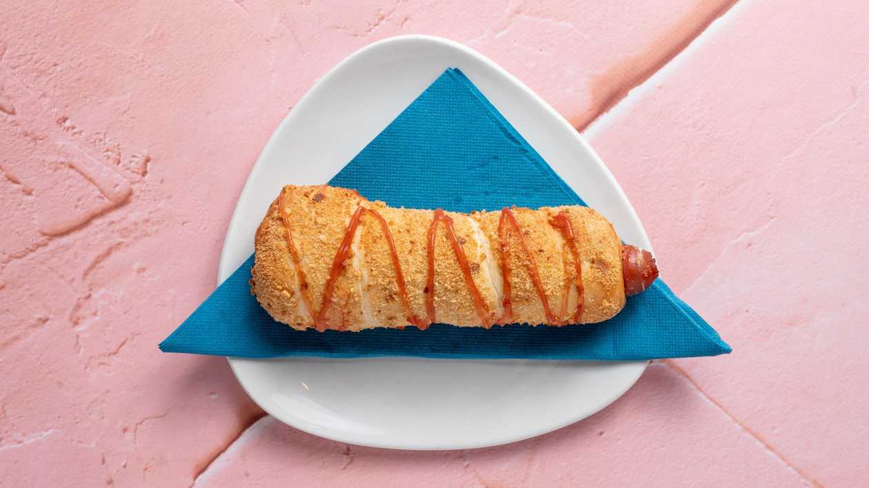 Fried Sausage bread roll