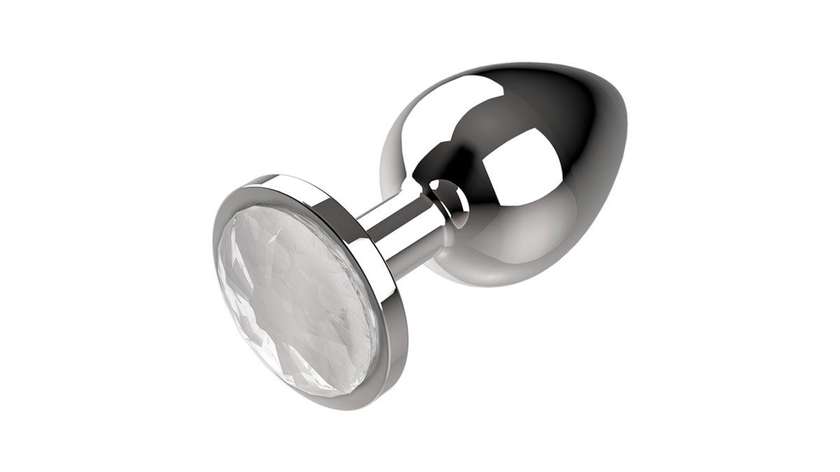 Coquette Chic Desire - Anal Plug Metal Clear Color Size M 3.5 X 8 Cm