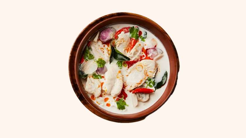 Tom Kha Gai with chicken & rice