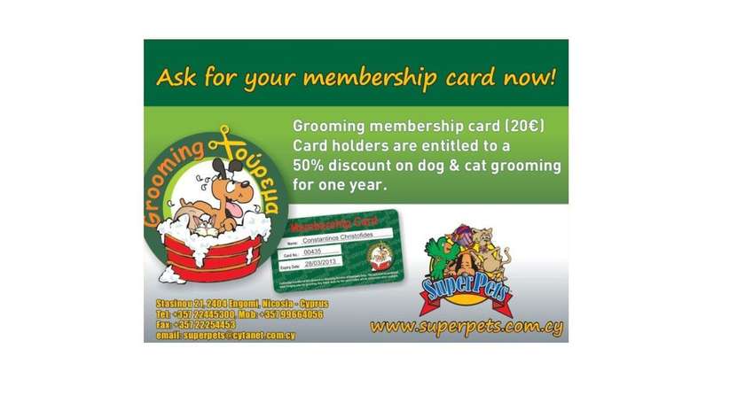Yearly Grooming Discount Up To 50% On Grooming & 10% On All Pet Accessories.