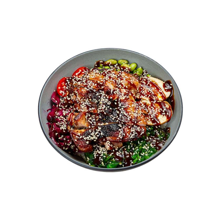 Poke z Kurczakiem i Jajkiem Ramen