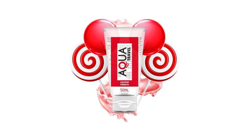 Aqua Travel - Lollipop Flavour Waterbased Lubricant - 50 Ml