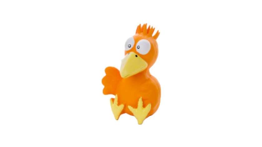 Latex Bird Orange 13cm