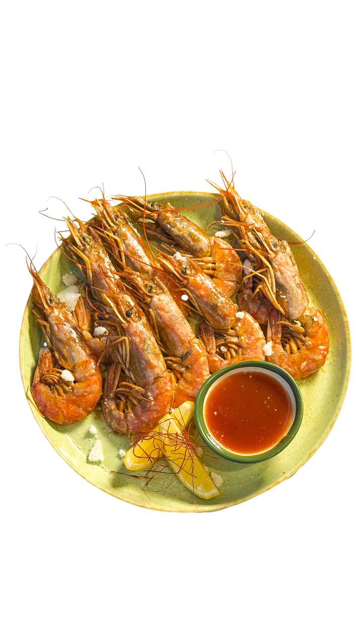 Langoustines with sweet chili sauce