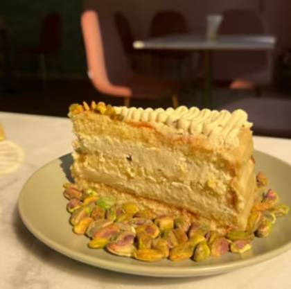 Slice of Pistachio Cake