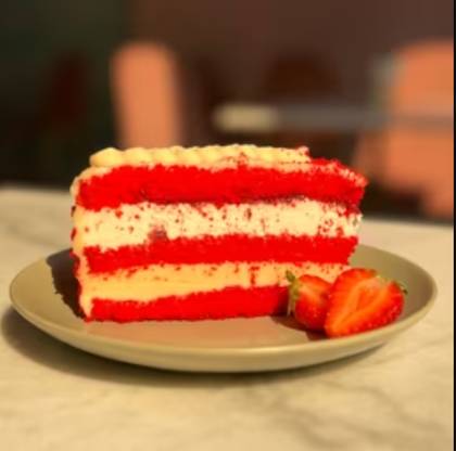 Slice of Red Velvet Cake