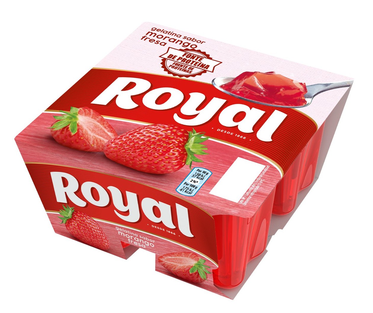 Royal Strawberry Gelatin 4 x 90 gr (expires soon)