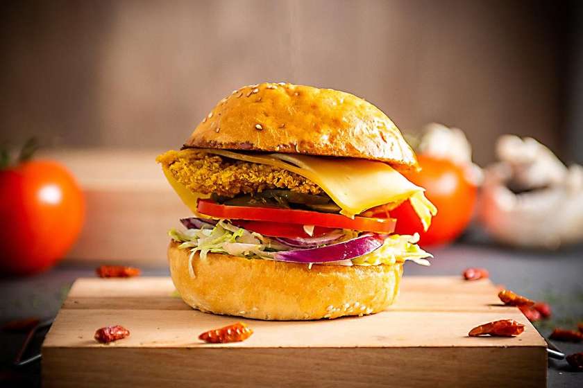 Mini spicy crispy chicken burger