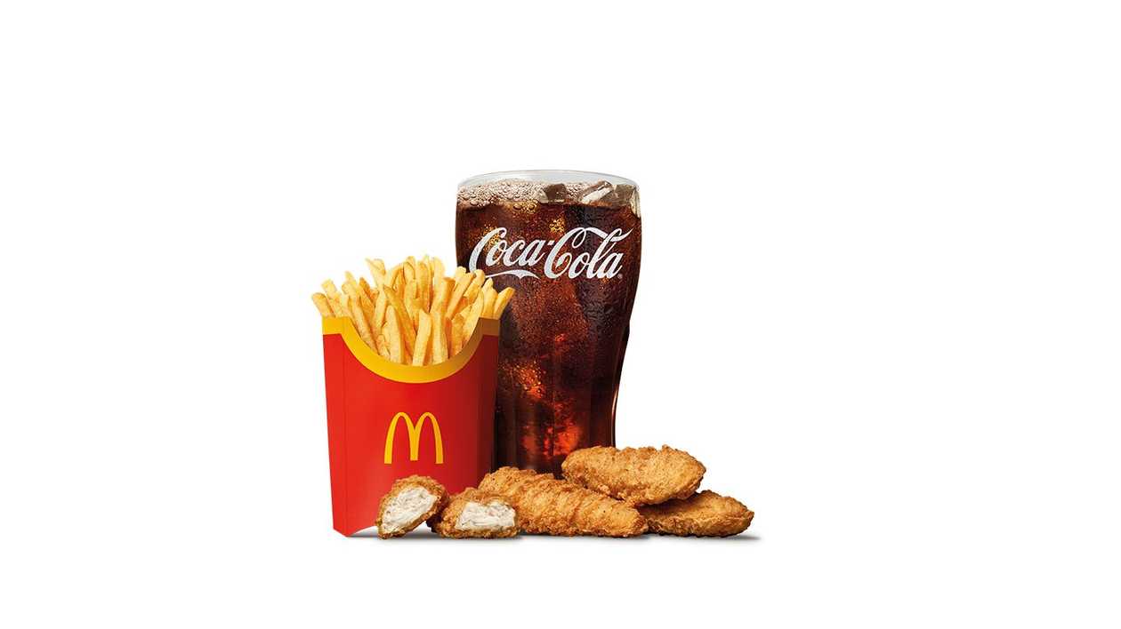 4 KS CHICKEN STRIPS  VELKÉ MCMENU
